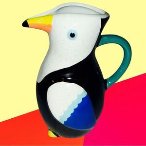 Toucan Watering Pitcher Art Deco Tropical Luxury Home Accent Unique Gift coastal
